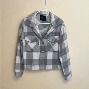 New Look Gray Plaid Women's Jacket